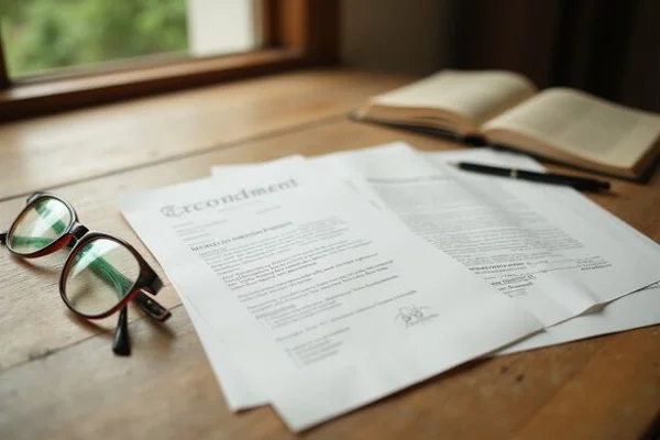 Recorded deed and court papers on a table