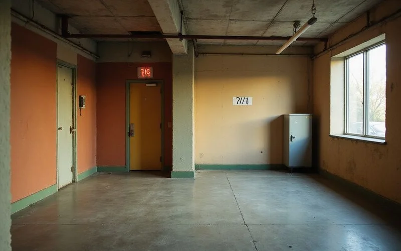 Parking stall and storage locker in a condo building
