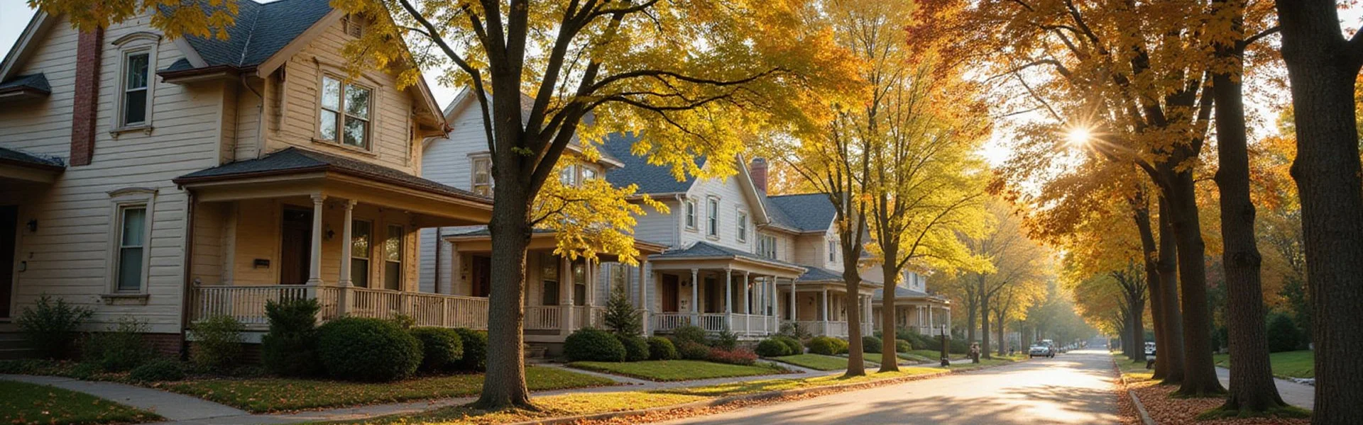 Saint Paul residential street in autumn