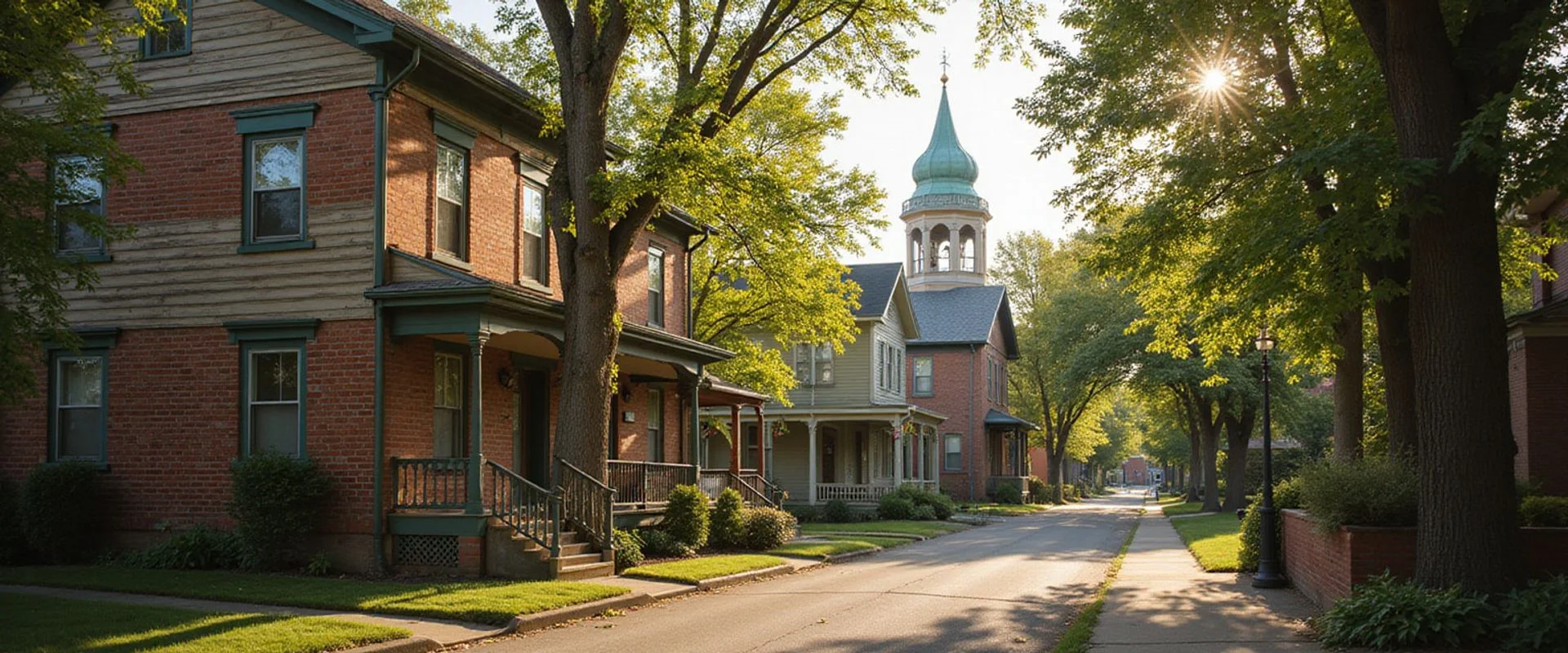Historic homes on a Cathedral Hill block in Saint Paul