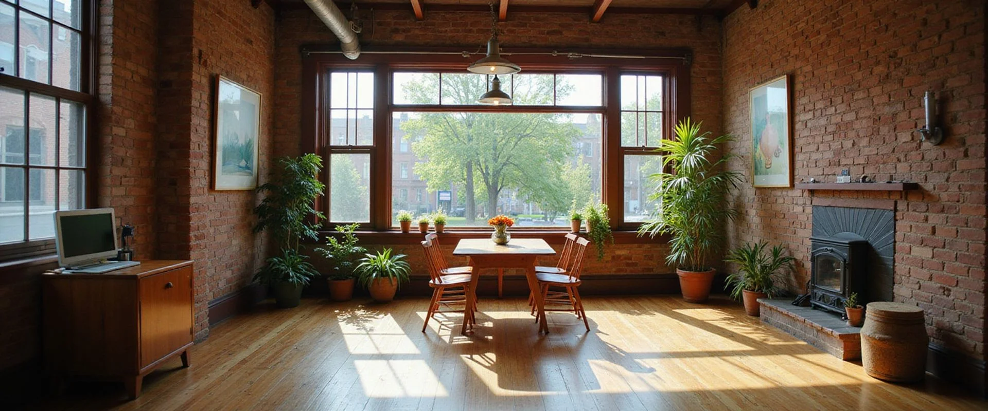 Brick warehouse loft buildings in Lowertown Saint Paul