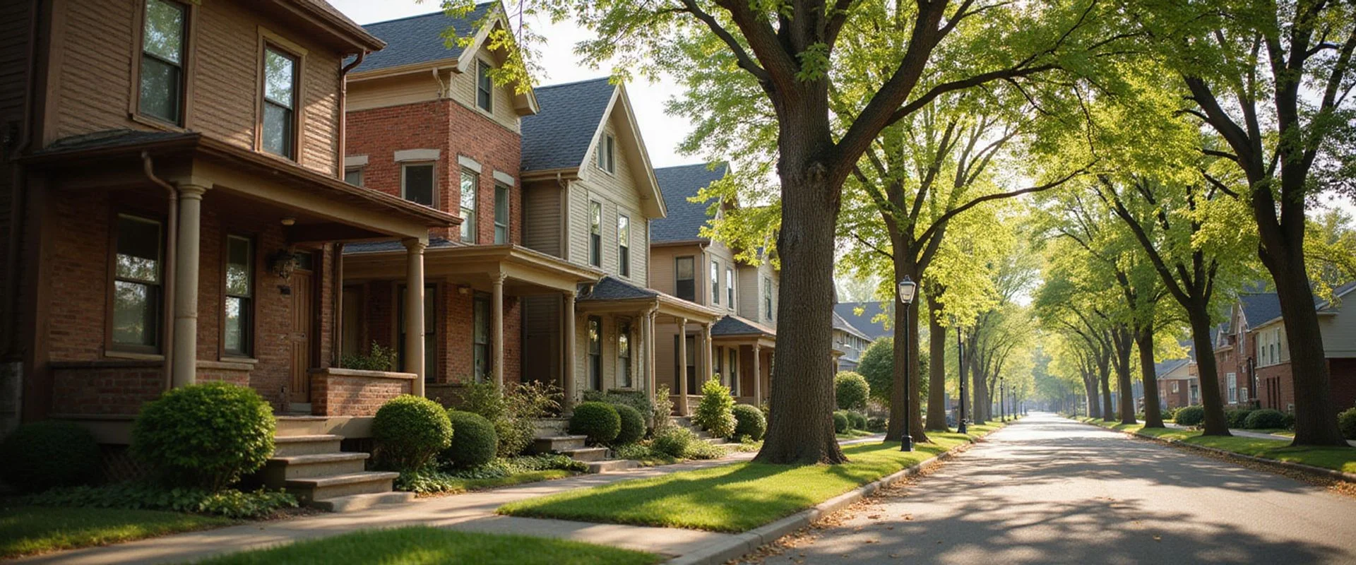 Homes on a West Side bluff street across from downtown Saint Paul