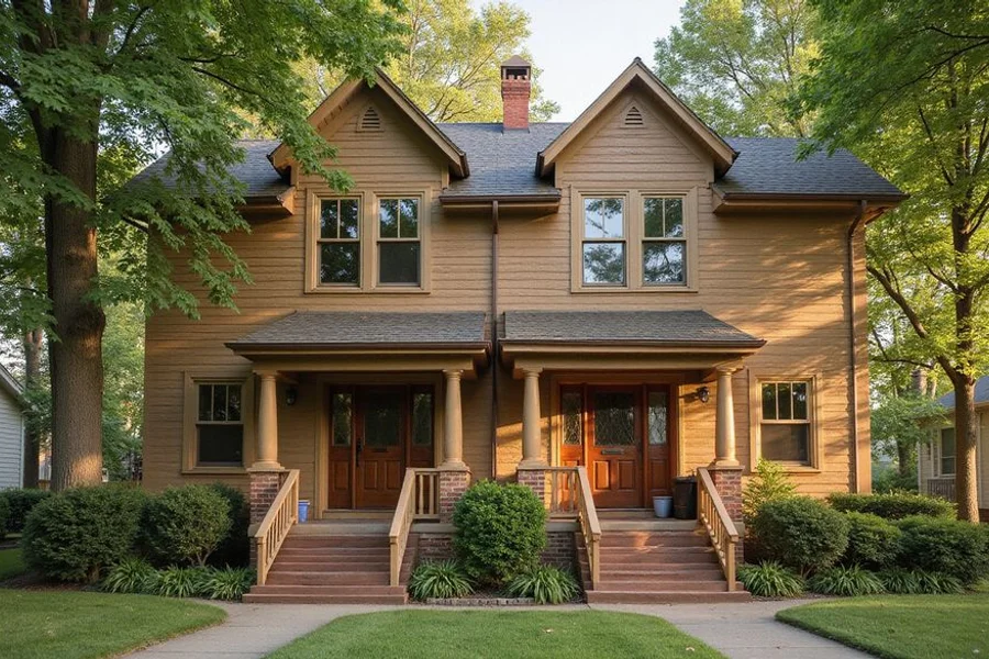 Side-by-side duplex with two front doors in Merriam Park