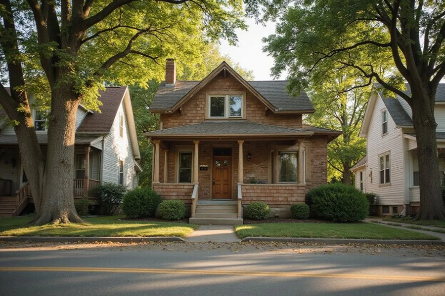 Small older frame house on a Railroad Island side street